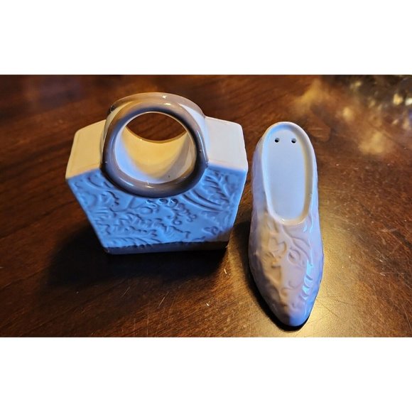 Vintage Hand Bag and High Heel Shoe Salt and Pepper Shakers by FIGI - Picture 1 of 6